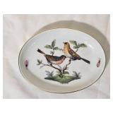 Herend Porcelain Songbird Trinket Bell & Dish Set
