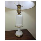 Frederick Cooper Brass & Opaline Glass Table Lamp