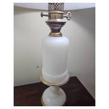 Frederick Cooper Brass & Opaline Glass Table Lamp