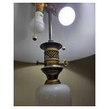 Frederick Cooper Brass & Opaline Glass Table Lamp