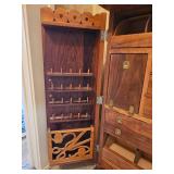 Antique Wooden Sewing Notions Cabinet