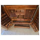 Antique Wooden Sewing Notions Cabinet