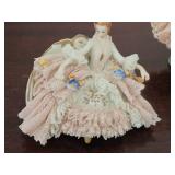 Dresden Lace Porcelain Ballet Performer Figures