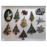Vintage Christmas Pin Brooch Collection