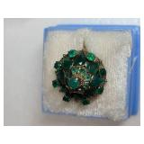 14K Yellow Gold Thai Emerald Princess Ring ~ Size 8, 6g
