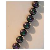 Majorca Black Tahitian Pearl Necklace and Earring Set