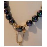 Majorca Black Tahitian Pearl Necklace and Earring Set