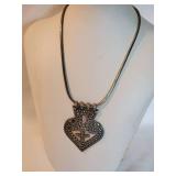 Vintage Sterling Silver Tribal Amulet Necklace ~ 42g