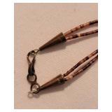 Native American Zuni Carved Fetish Double Strand Necklace