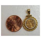 14K Yellow Gold Encapsulated Pendant