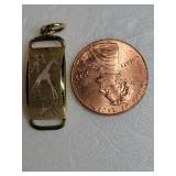14K Yellow Gold African Giraffe Safari Pendant ~ 2g