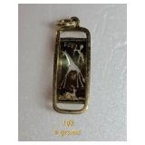 14K Yellow Gold African Giraffe Safari Pendant ~ 2g