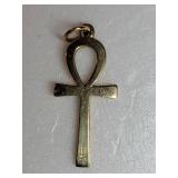 14K Yellow Gold Ankh Pendant ~ 4g