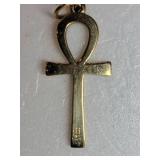 14K Yellow Gold Ankh Pendant ~ 4g