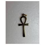 14K Yellow Gold Ankh Pendant ~ 4g