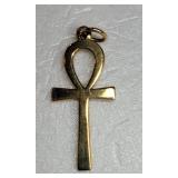14K Yellow Gold Ankh Pendant ~ 4g