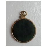 14K Yellow Gold Collar French Gilded Virgo Zodiac Pendant