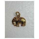 14K Yellow Gold Indian Elephant Pendant ~ 2g