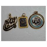 14K Yellow Gold Islamic Pendant Collection ~ Mashallah & More