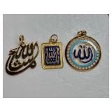 14K Yellow Gold Islamic Pendant Collection ~ Mashallah & More
