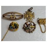 Shriner and OES Fraternity Pin and Pendant Collection