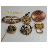 Shriner and OES Fraternity Pin and Pendant Collection