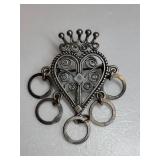 Sterling Silver Traditional Norwegian Sølje Bridal Brooch ~ 9g