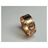 Edwardian Antique Rose Gold Cigar Band Rings