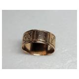 Edwardian Antique Rose Gold Cigar Band Rings