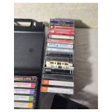 Vintage Cassette Tape Collection with Carrying Cases Featuring ABBA, Kitaro, Classical, Hymns and Easy Listening
