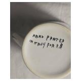 Hand Painted Italian Christmas Mugs and Tree Cookie Plate