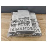 Wash Your Hands White Hand Towels, 6 Total - Brand New