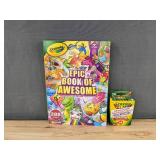 Crayola Epic Book of Awesome Coloring Book & Crayons 24-Pack - Brand New