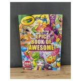 Crayola Epic Book of Awesome Coloring Book & Crayons 24-Pack - Brand New