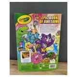 Crayola Epic Book of Awesome Coloring Book & Crayons 24-Pack - Brand New