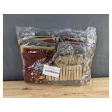 24 Pcs Christmas Advent Calendar Burlap Bags with Drawstrings - Brand New