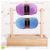 Viredelo Yarn Holder Dispenser for Crocheting - 6 Rolls Green Angora Yarn - Purple Paper Yarn - Brand New