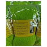Viredelo Yarn Holder Dispenser for Crocheting - 6 Rolls Green Angora Yarn - Purple Paper Yarn - Brand New