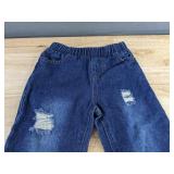 Hooded Plaid Shirt & Denim Jeans Set - Blue & Tan - Boys Size 2-3 Years - Brand New