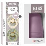 BIBS Colour 2 Pacifier Set Size 1 & Bottle Cap - Brand New