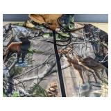 Animal Leaf Print Zip Up Camo Hoodie - Men