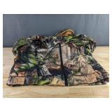 Animal Leaf Print Zip Up Camo Hoodie - Men