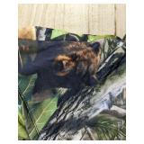 Animal Leaf Print Zip Up Camo Hoodie - Men