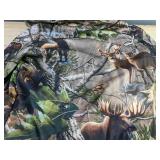 Animal Leaf Print Zip Up Camo Hoodie - Men
