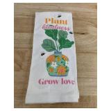 American Seed 4 Flower Seed Packs, 2 Planters & Towel - Brand New