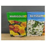 American Seed 4 Flower Seed Packs, 2 Planters & Towel - Brand New