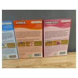 American Seed 4 Flower Seed Packs, 2 Planters & Towel - Brand New