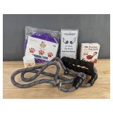 Dutchy Brand Premium Dog Leash, TZBEINN Air Mesh Dog Muzzle, Dental Powder, Bath Buddy, Etc. - Brand New