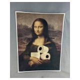 Mona Lisa Toilet Paper Canvas Poster 12" X 16" - Brand New