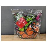 Zeyune 150 Pcs Butterflies, Marigold Flower Heads with Sticks - Brand New